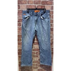 Wrangler 20X FR Jeans Mens Flame Resistant 30x30 Distressed Boot Cut THRASHED